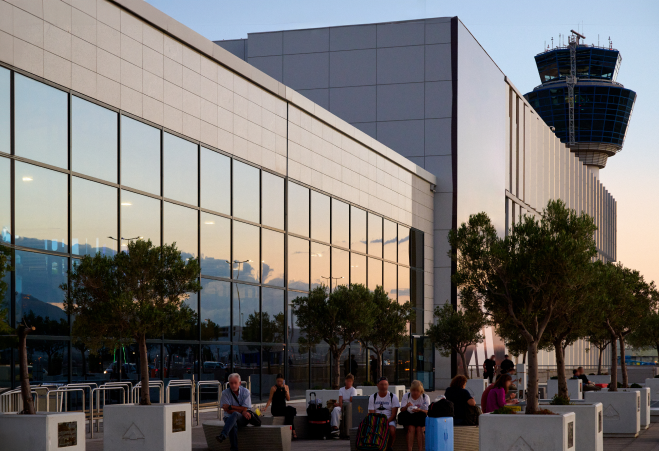 building at the athens international airport