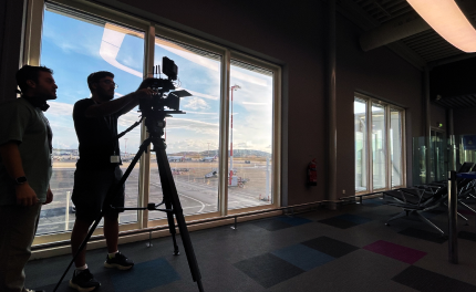 Special team filming video