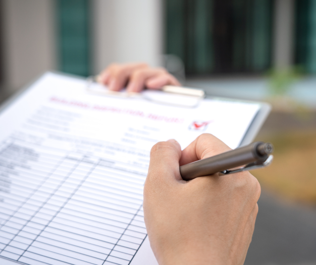 Person holding and checking a list