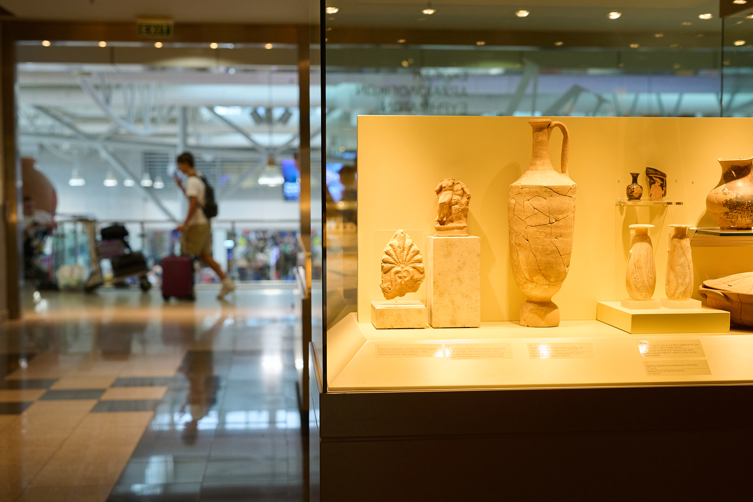 photo of athens international airport exhibits