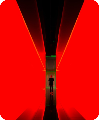 Artistic painting in red