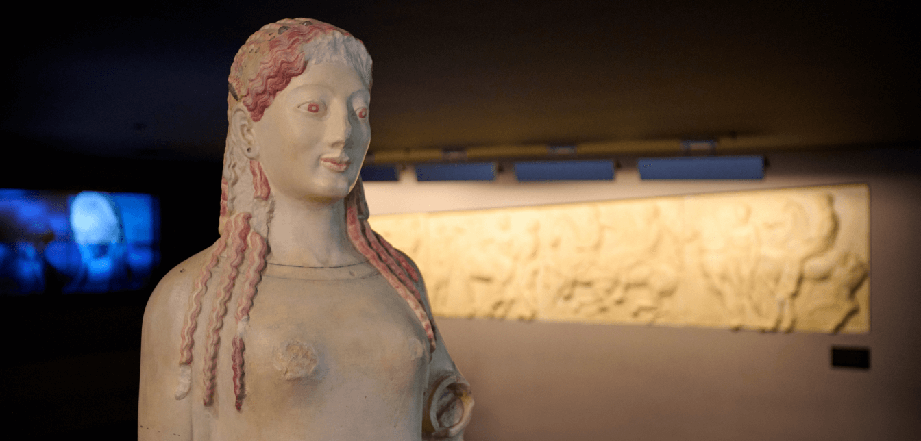 statue at acropolis museum