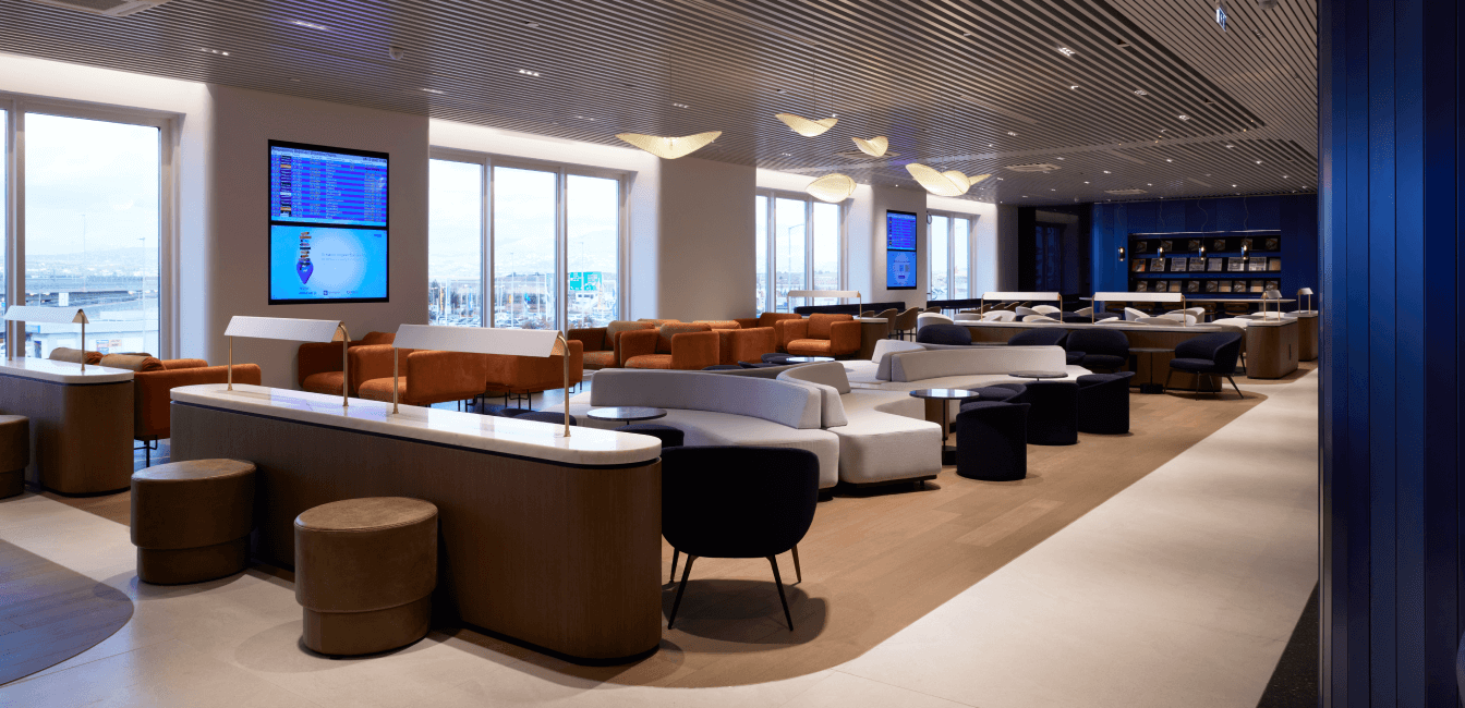 Business lounge are with sofas and armchairs