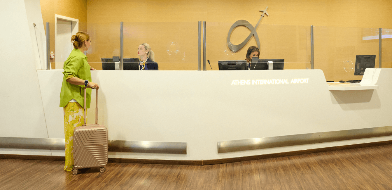 information desk at Athens International Airport