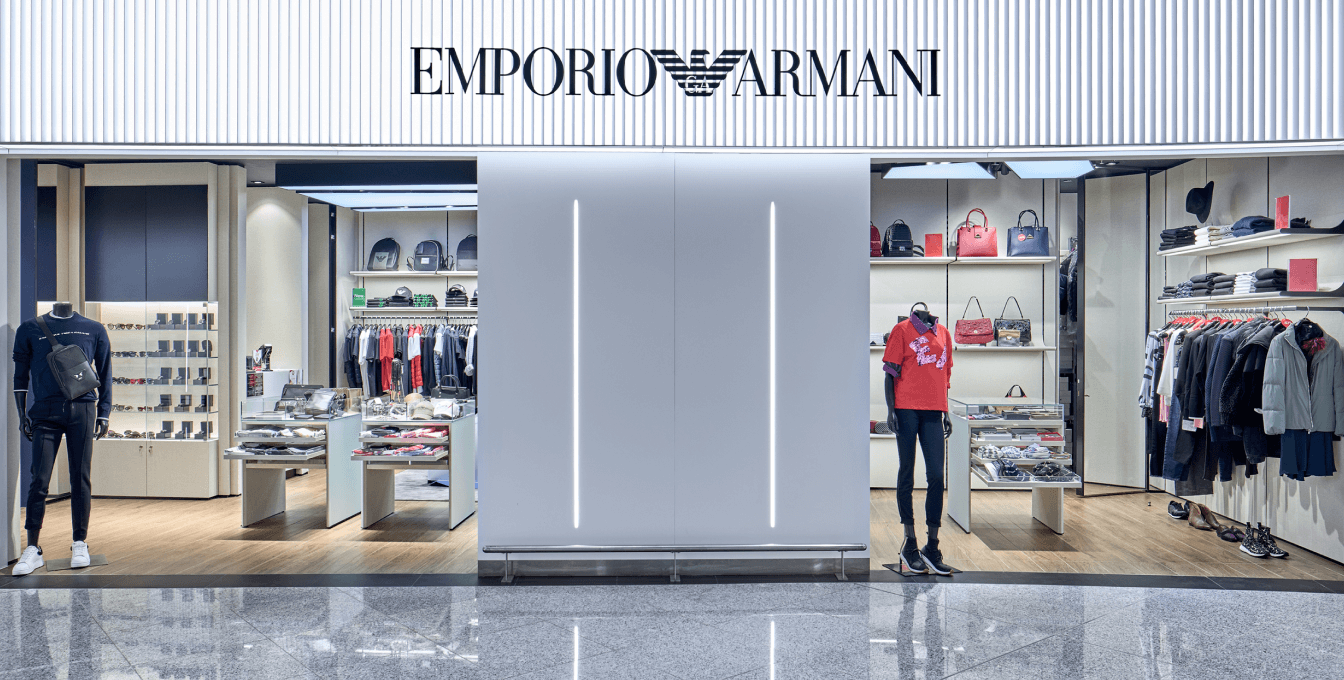 emporio armani store at Athens International Airport