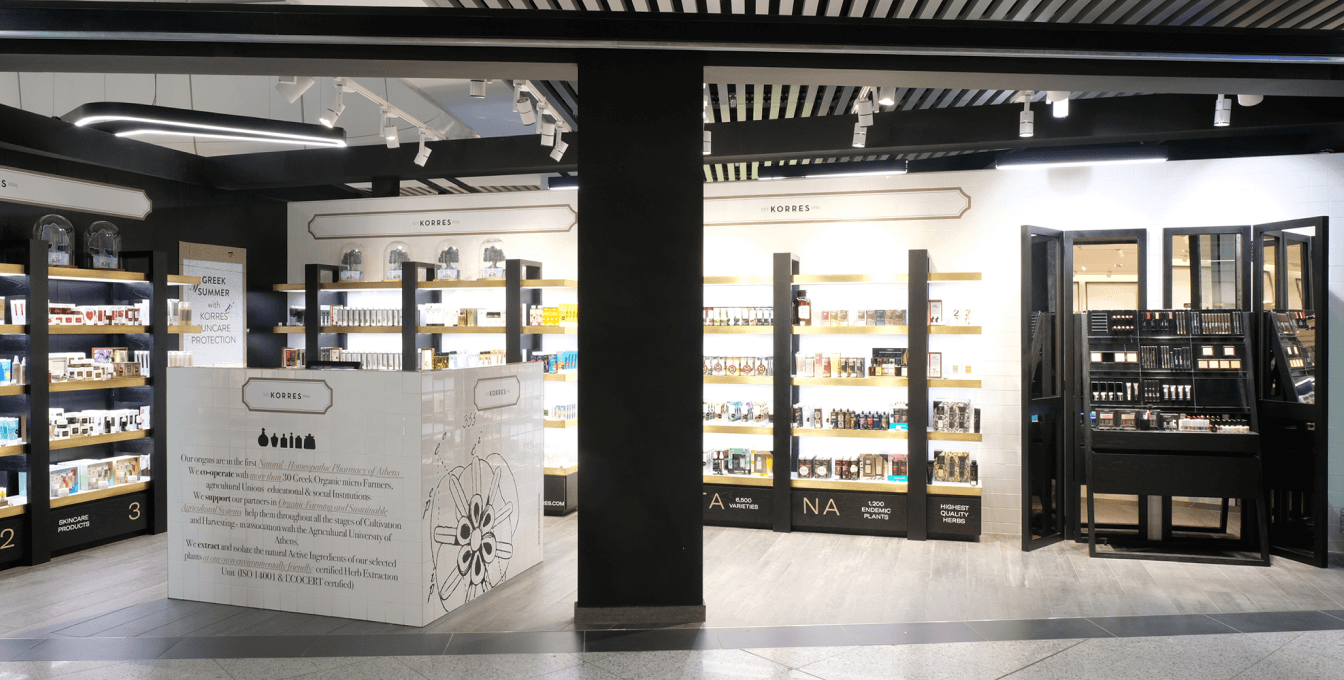 korres store at Athens International Airport