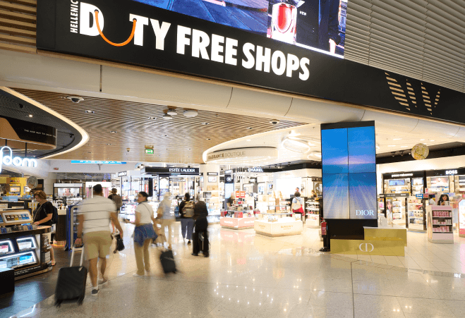 Duty-free shops at Athens International Airport
